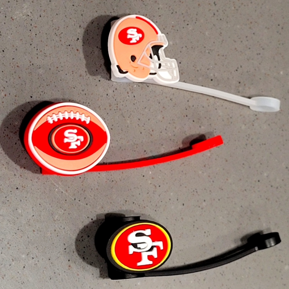 All 3 San Francisco 49ers Straw Cover Bundle